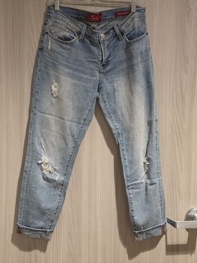 Lucky Brand Light Blue Distressed Boyfriend Jeans